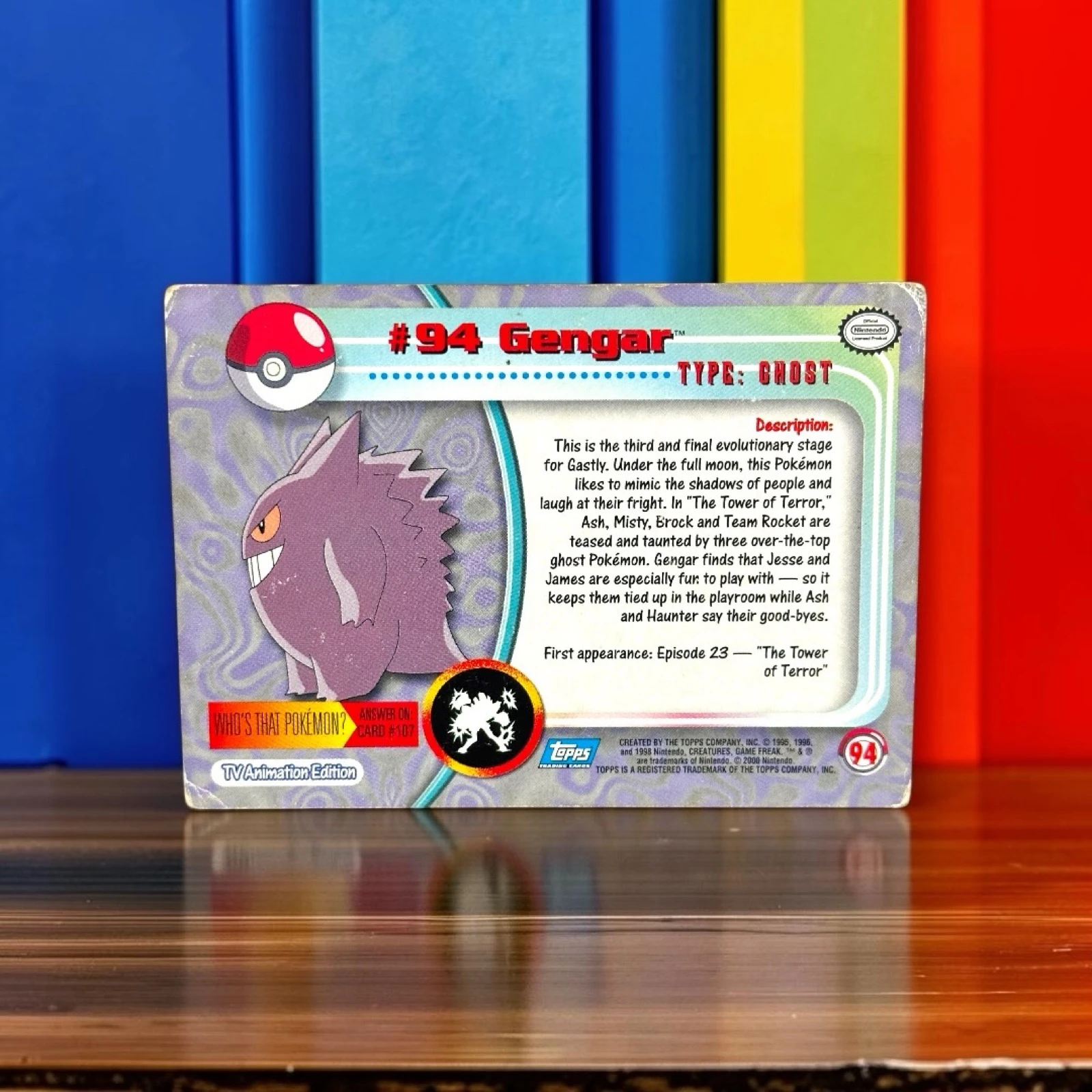 Pokémon Topps Gengar #94 Vintage Card 2000 – photo 2